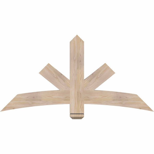 Ekena Millwork Alberta Smooth Timber Gable Bracket, Douglas Fir, 60"W x 30"H x 3 1/2"D x 5 1/2"F, 12/12 Pitch GBW060X30X0406ALB00SDF - main